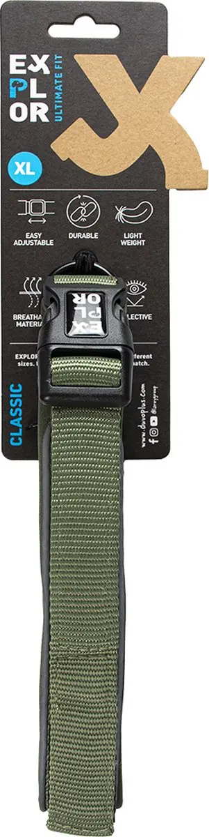 Duvo Duvoplus Ultimate Fit Comfy Halsband Classic XL - 52-61cm - Undercover Green