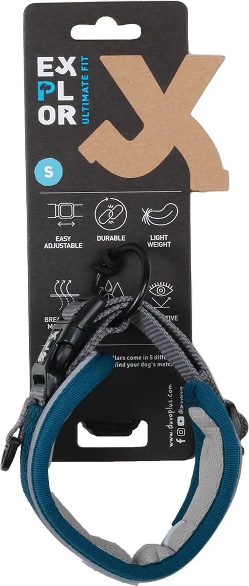 Duvo Duvoplus Ultimate Fit Control Halsband Classic S - 34-38cm Petrol Blue