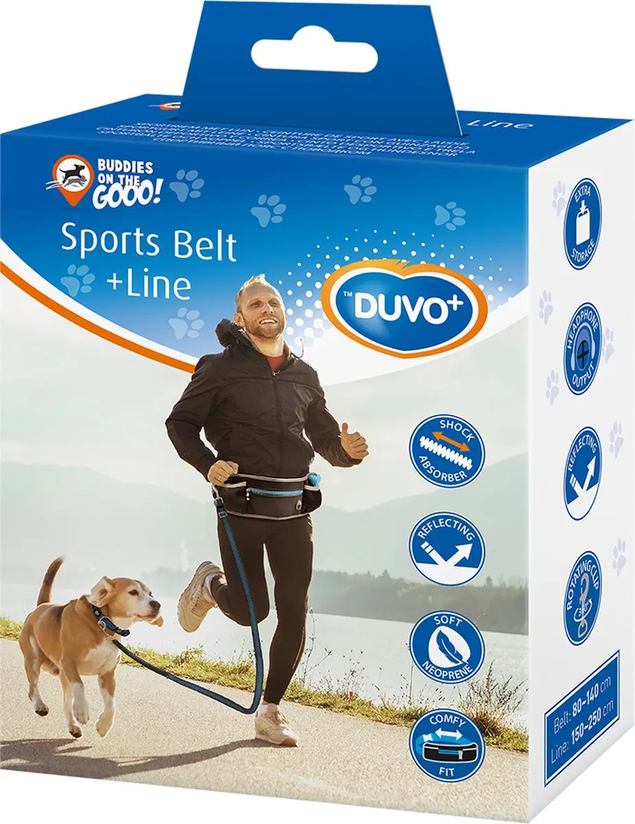 Duvo+ Sportriem met Looplijn - 80-140cm/150-250cm
