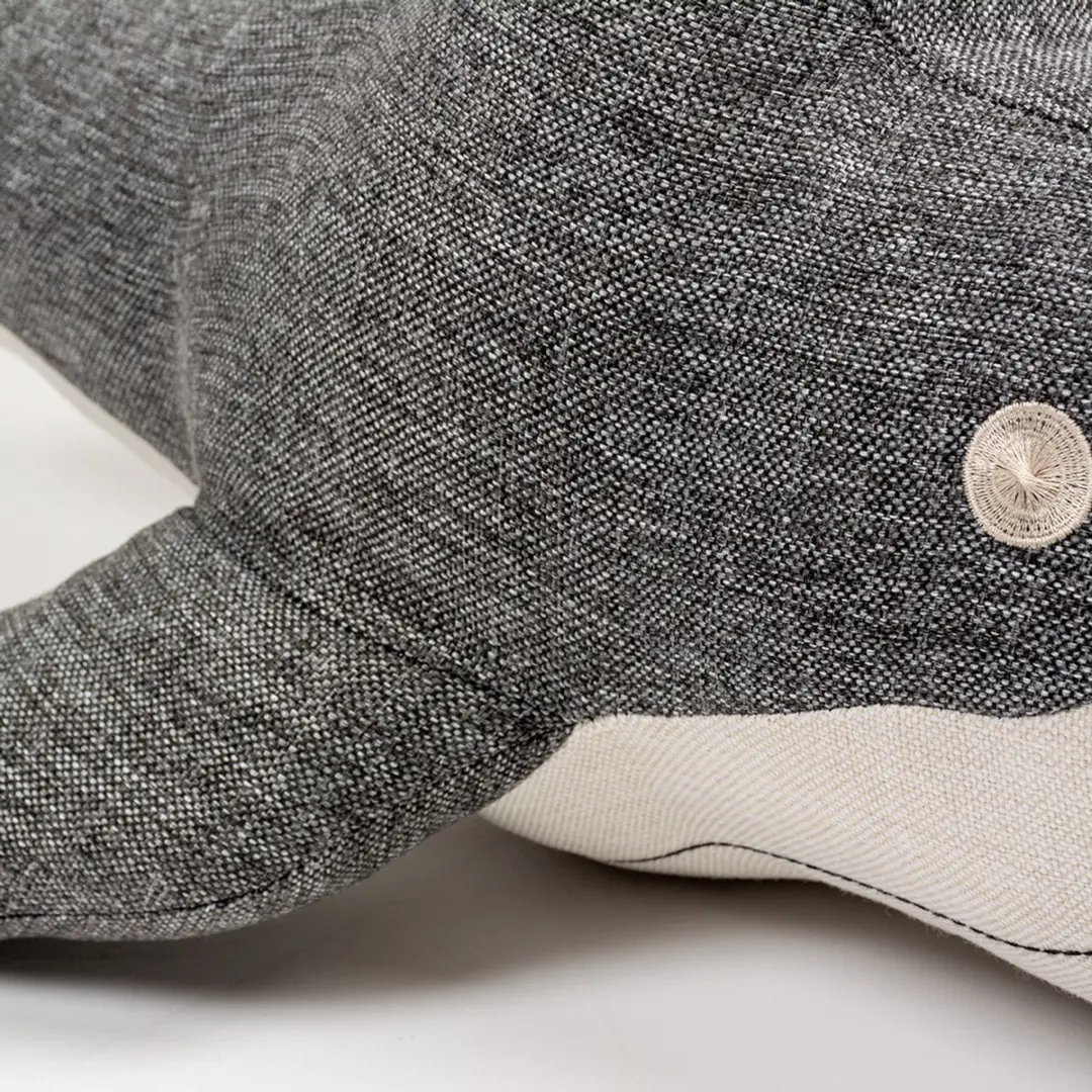 Duvo ECO Pluche Walvis XL - 80x40x25cm Grijs