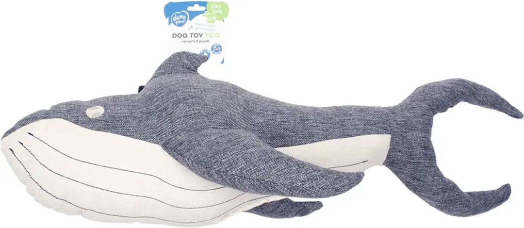 Duvo ECO Pluche Walvis XL - 80x40x25cm Grijs
