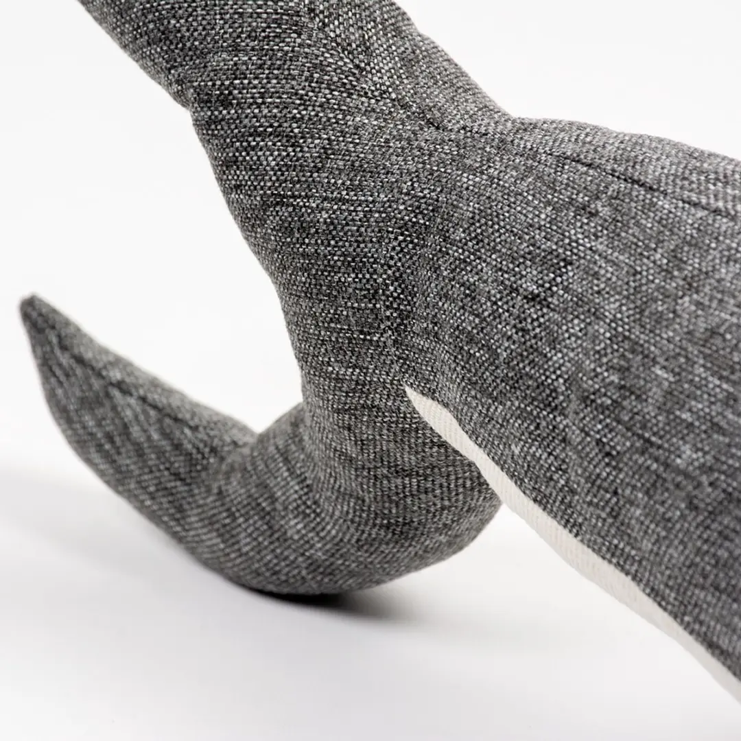 Duvo ECO Pluche Walvis XL - 80x40x25cm Grijs