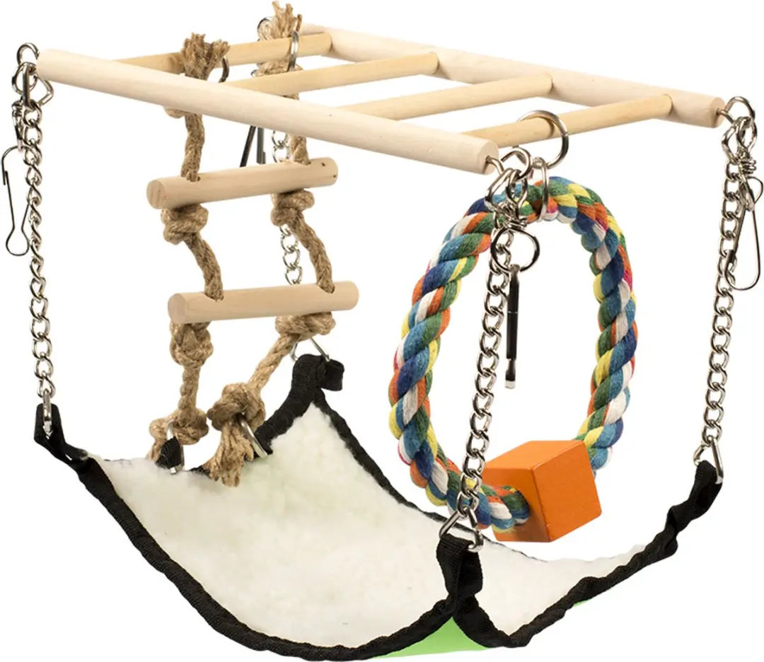 Duvo Houten Hangbrug met Hangmat