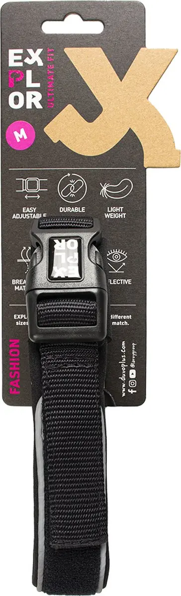 DuvoPlus Ultimate Fit Comfy Halsband M - 39-44cm - Granite Black