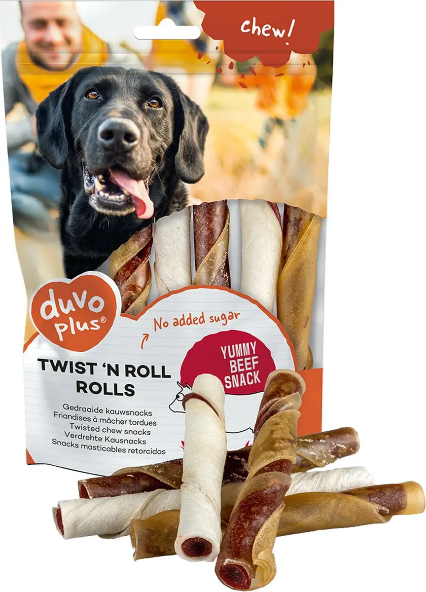 Duvo Duvoplus Chew! Twist 'n Roll Hondensnack Rund