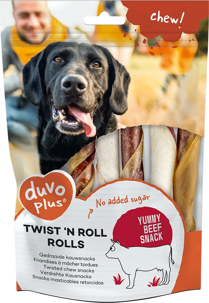 Duvo Duvoplus Chew! Twist 'n Roll Hondensnack Rund - 5 Stuks