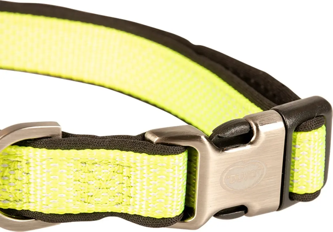 Duvo+ North Halsband Nylon Neon Geel M 30-45cm