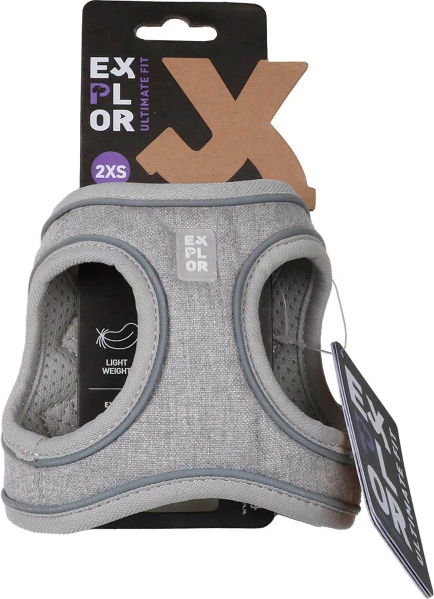 Duvo Duvoplus Ultimate Fit Hondenharnas XXS - 30-35cm Grijs