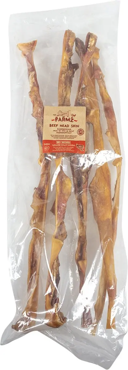 DuvoPlus Farmz Runderkophuid Hondensnack 5 Stuks