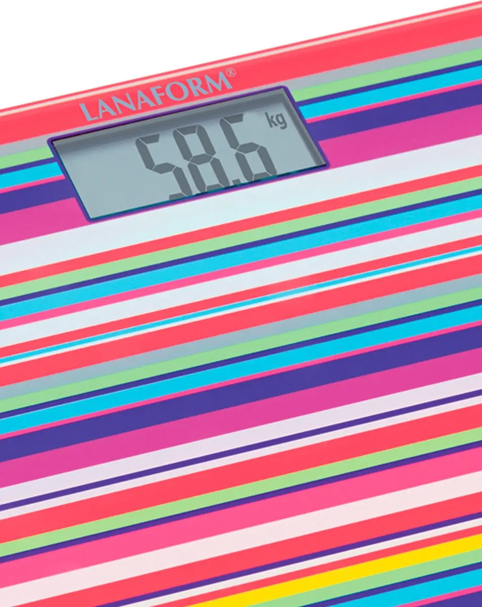 Lanaform Electronic Scale XL Personenweegschaal - 150 kg - 100g - Veelkleurig