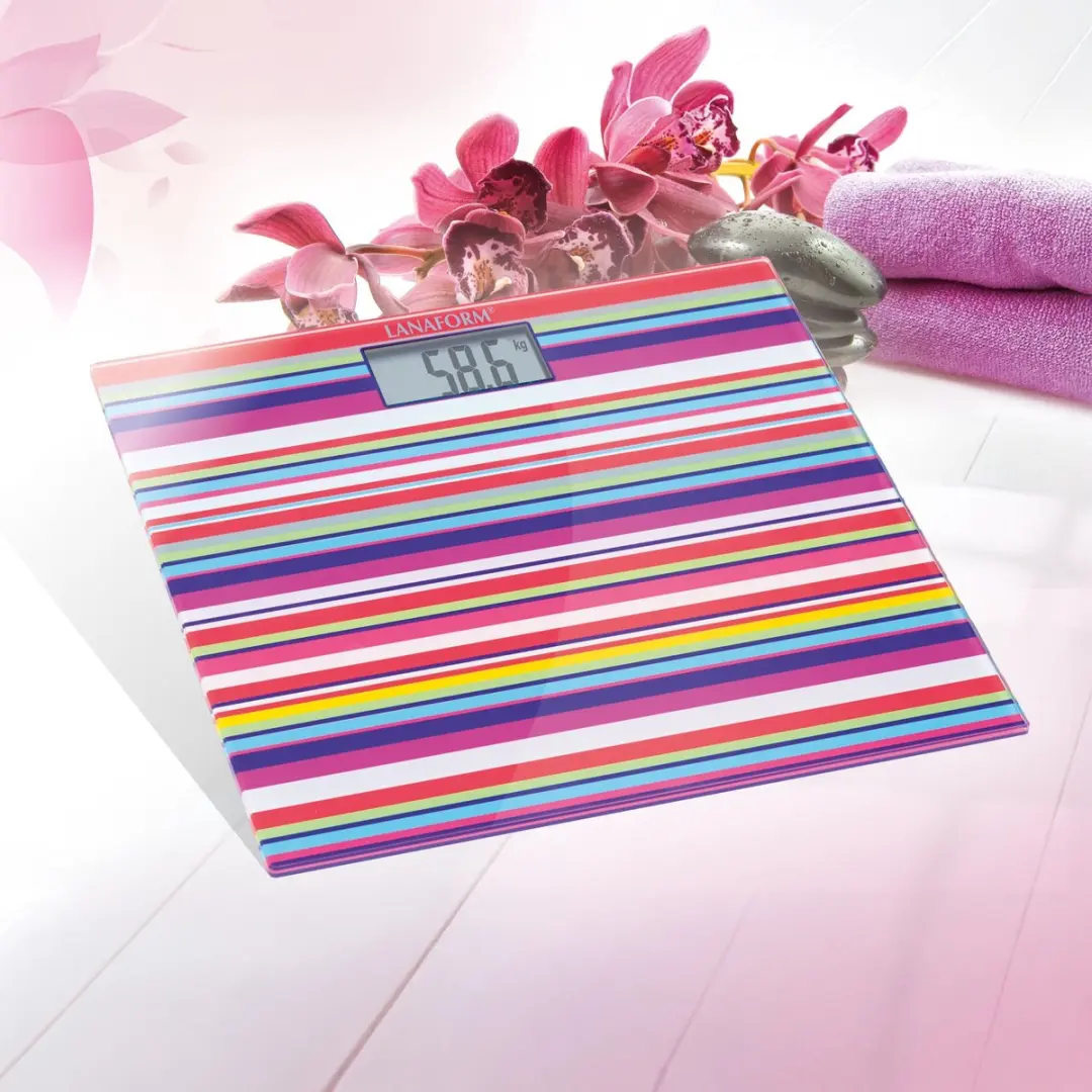 Lanaform Electronic Scale XL Personenweegschaal - 150 kg - 100g - Veelkleurig - afbeelding 6 van 6