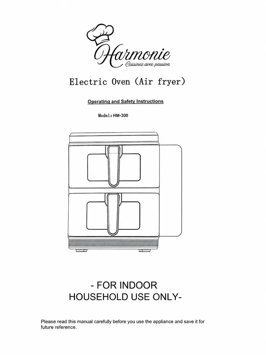 Harmonie Family Size HM-300 Airfryer 11L - 2800W - Zwart - afbeelding 6 van 6