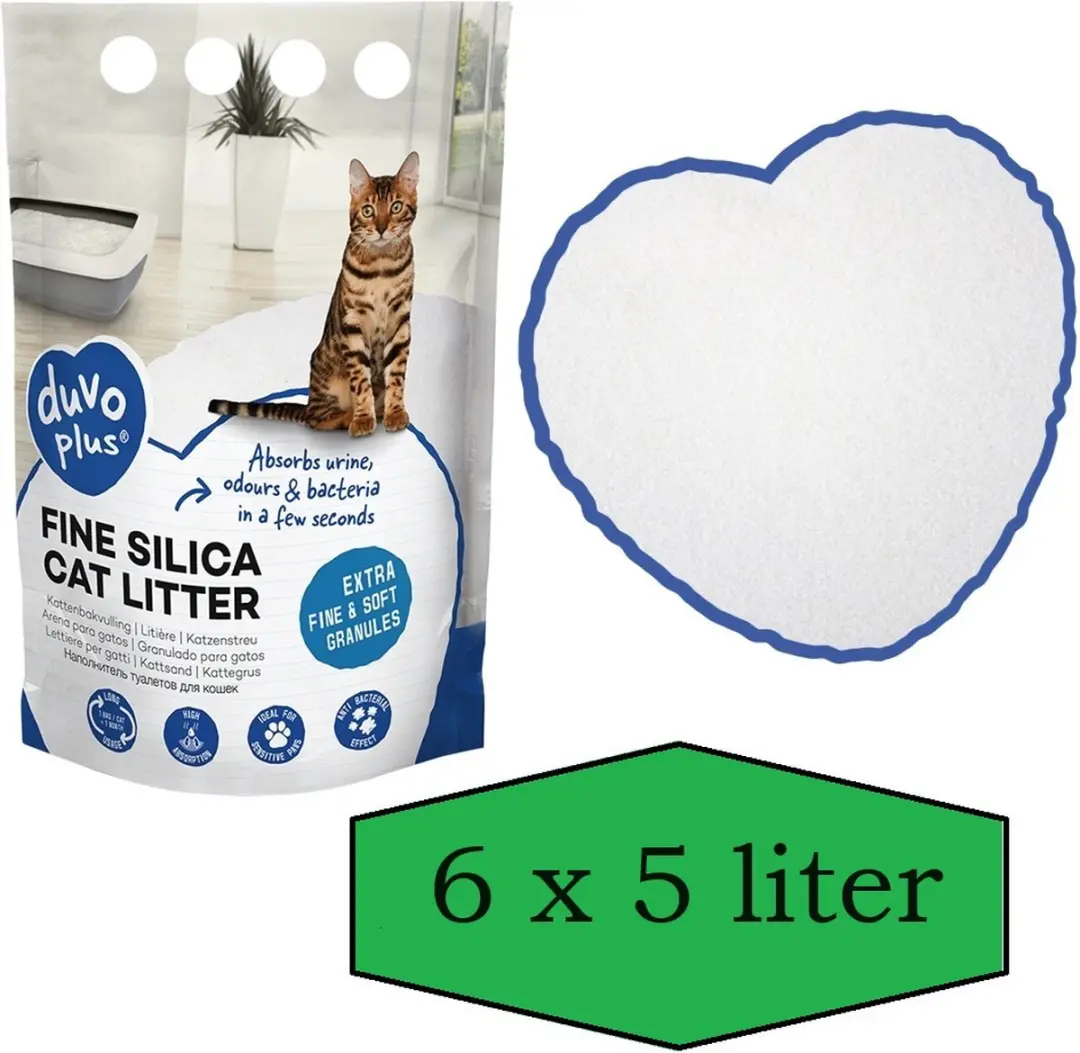 Duvo Silica Premium Kattenbakvulling Wit