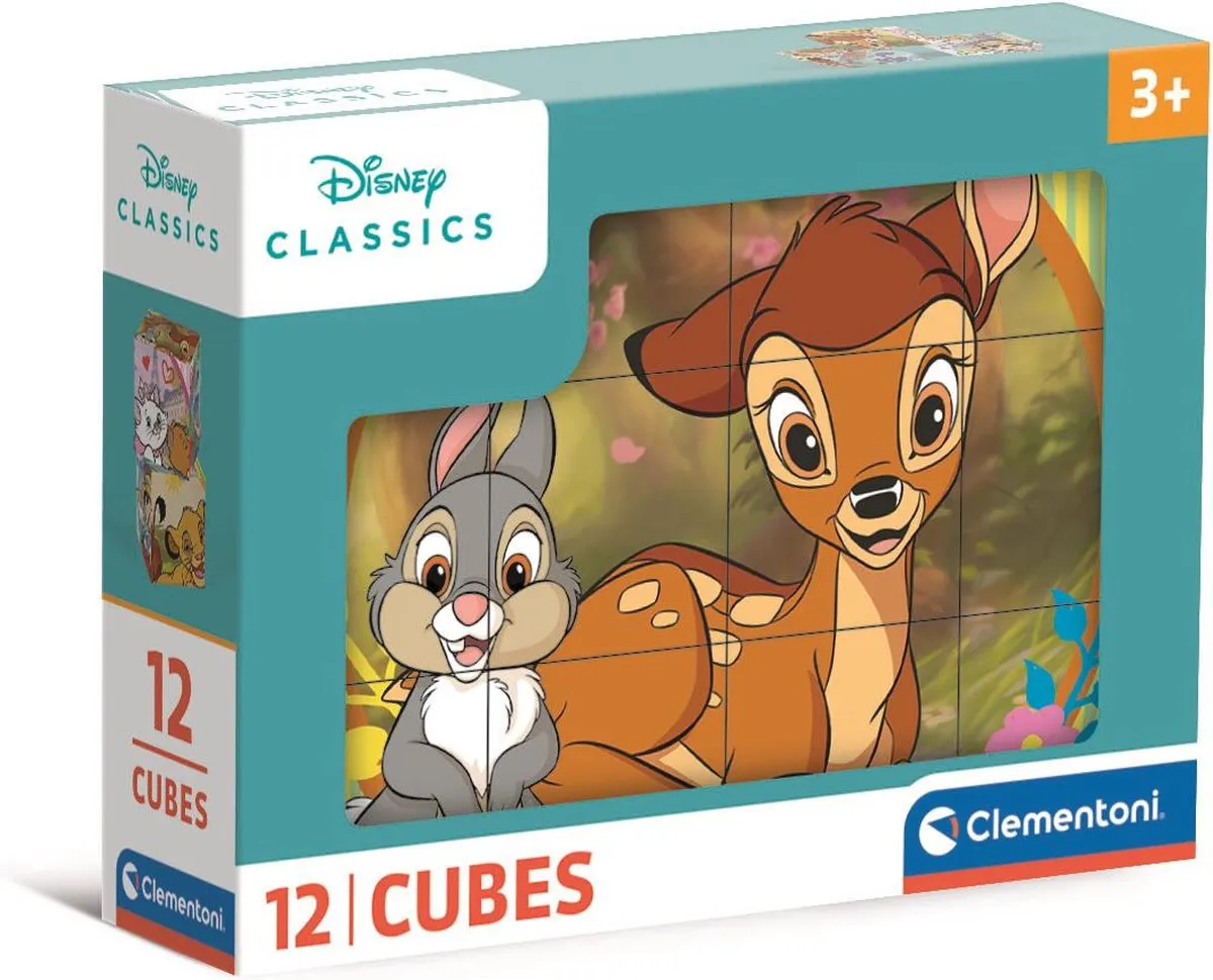 Clementoni Disney Classic 12 Blokken Puzzel - 6 Afbeeldingen - Vanaf 3 jaar