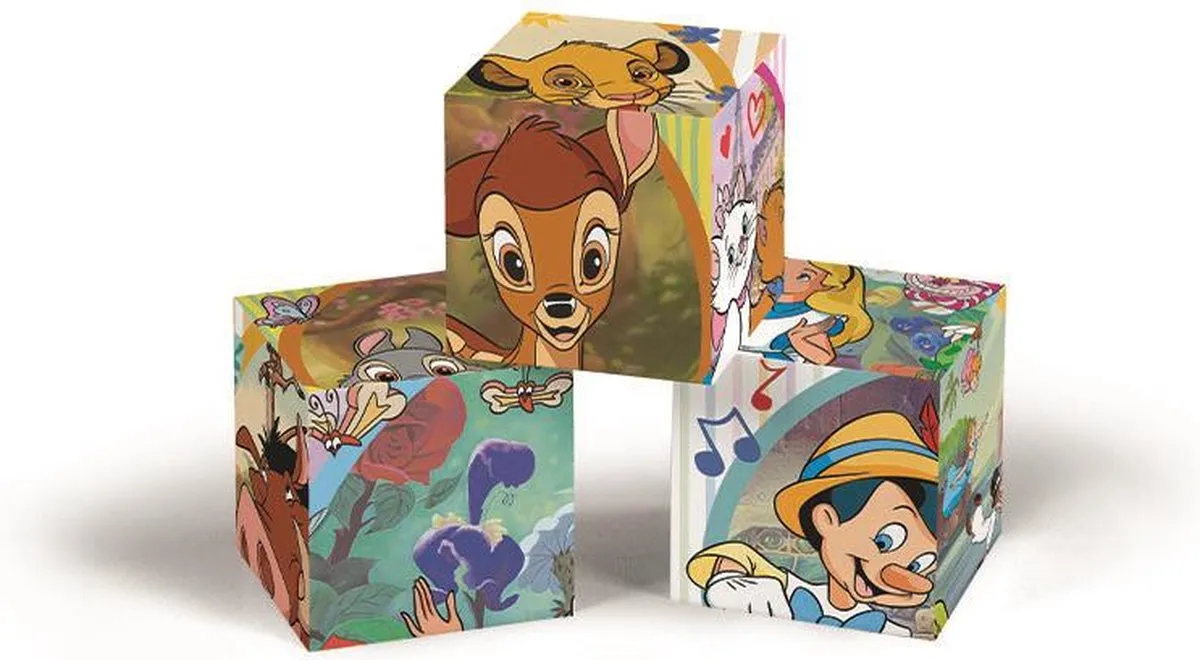 Clementoni Disney Classic 12 Blokken Puzzel - 6 Afbeeldingen - Vanaf 3 jaar
