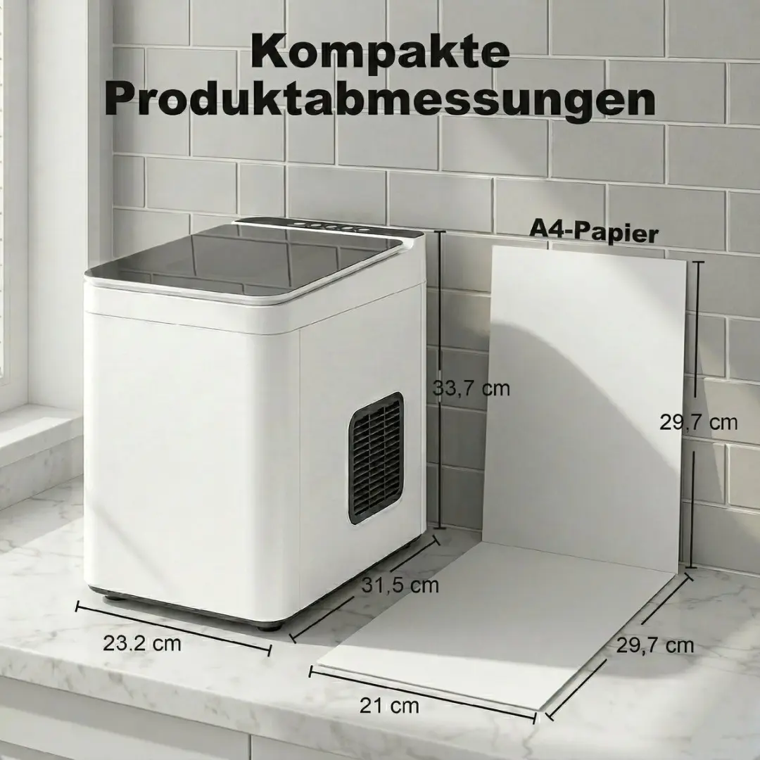 Homcom Compacte IJsblokjesmachine 1000ml - 112W - Wit