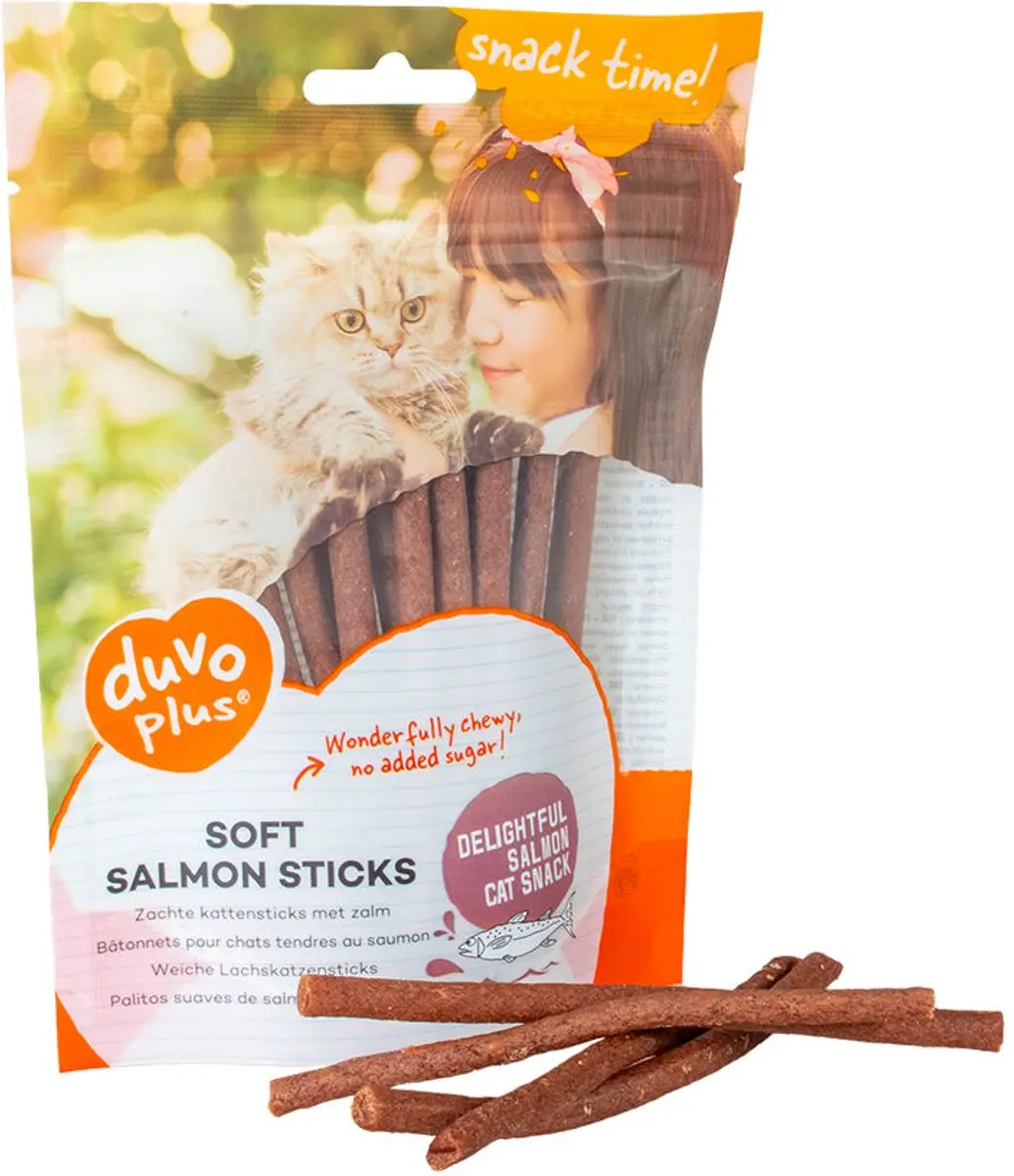 Duvo+ Zalm Soft Sticks Kattenvoer 50g