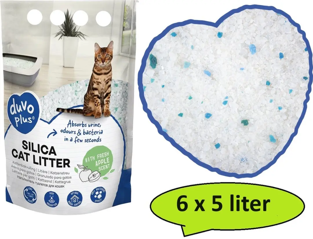 Duvo+ Silica Kattenvulling Appel