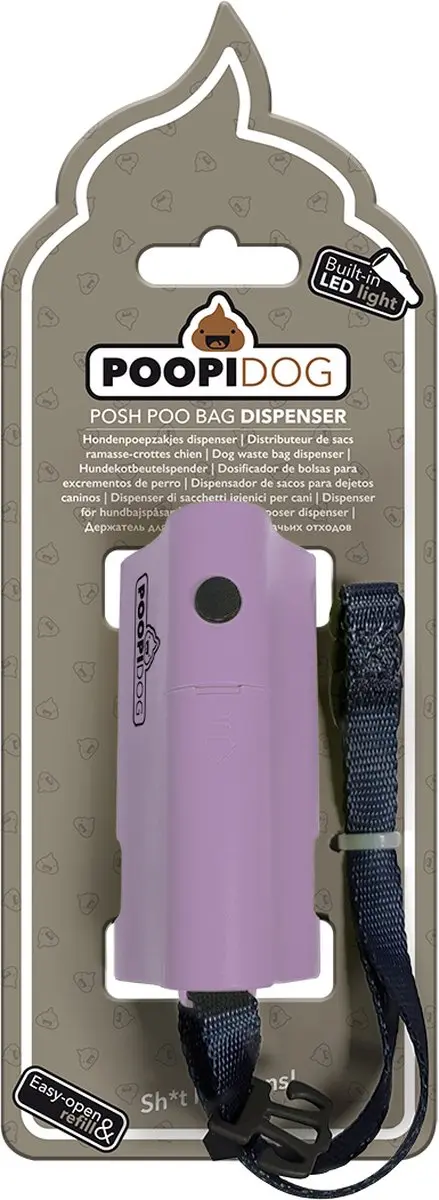 DuvoPlus Hondenpoepzakjes Dispenser - Paars