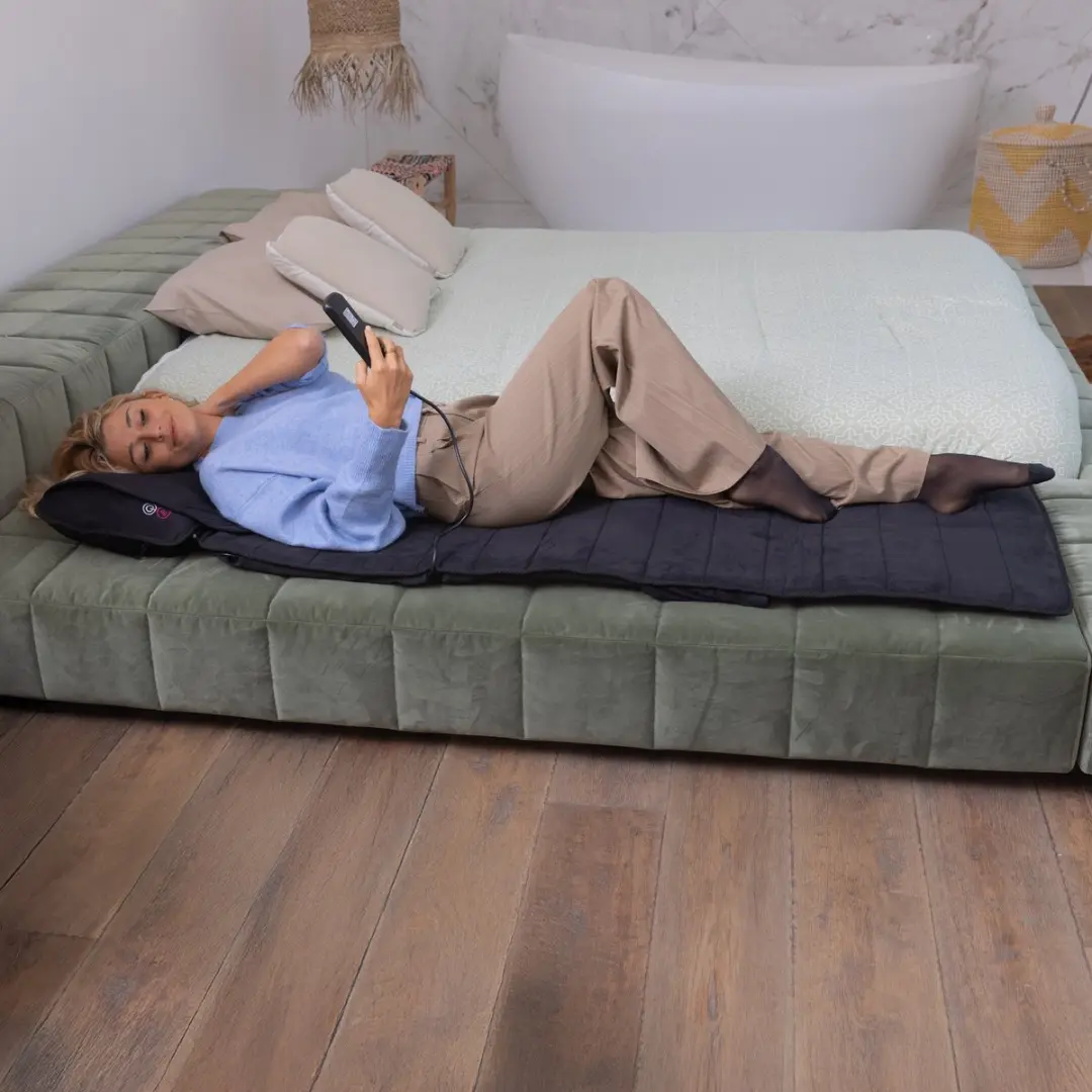 Lanaform Delight Mattress Massage Matras - 10 Motoren - 5 Zones - Zwart