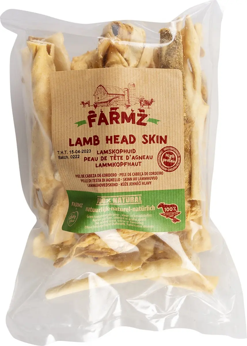 DuvoPlus Farmz Lamskophuid Hondensnack 250g