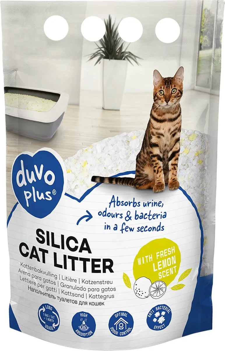 Duvo Premium Silica Kattenbakvulling Citroen - 30L (6x5L)