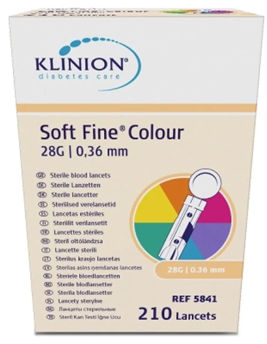 Klinion Diabetes Care Soft Fine Lancetten 28G - 210 Stuks