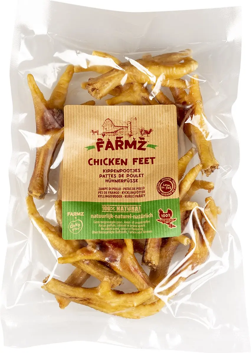 Duvo Duvoplus Farmz Kippenpootjes 250g - 12 Stuks
