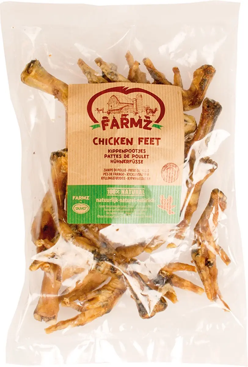 Duvo Duvoplus Farmz Kippenpootjes 250g - 12 Stuks