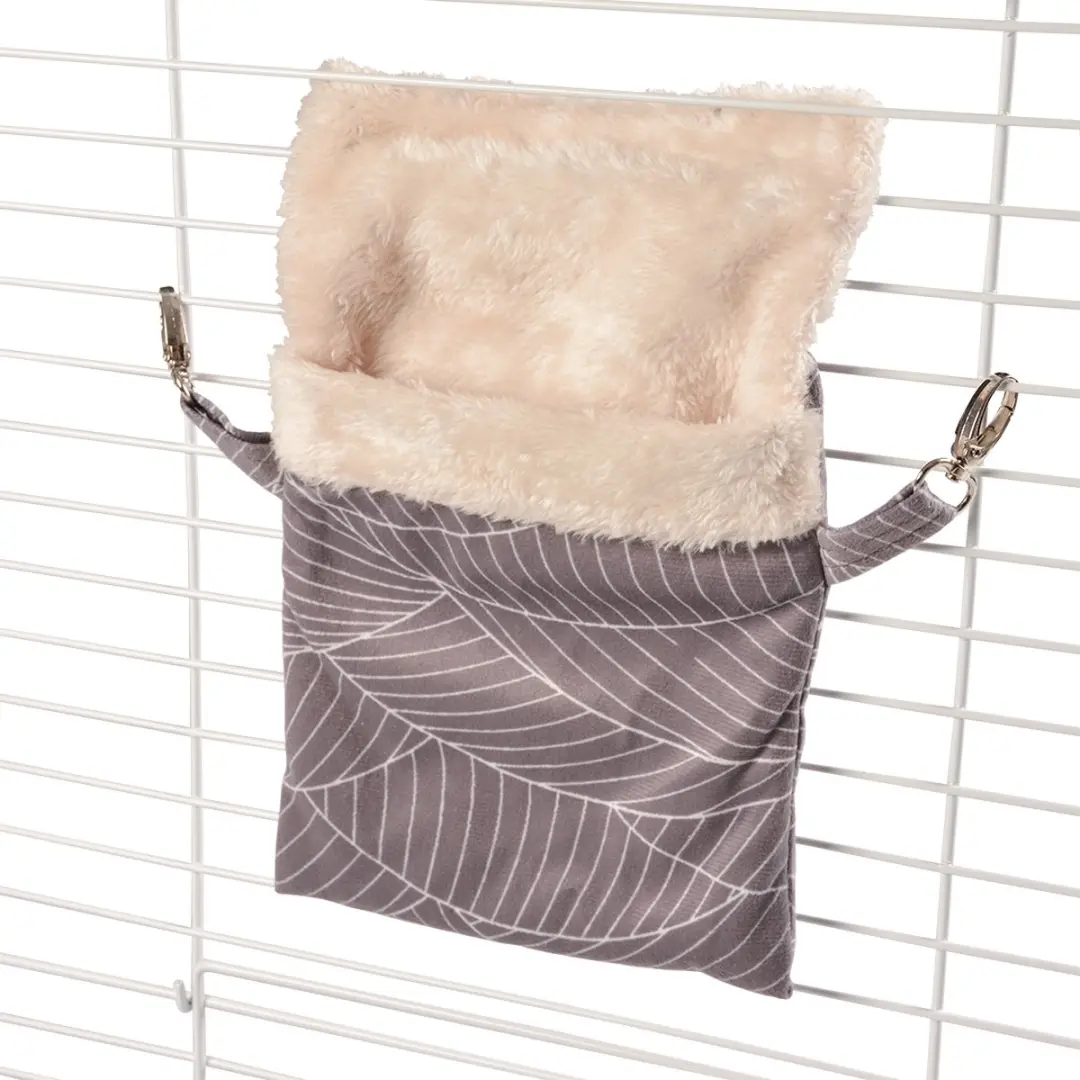 Duvo Dierenmand Elm Hangzakje Pluche L - Grijs/wit