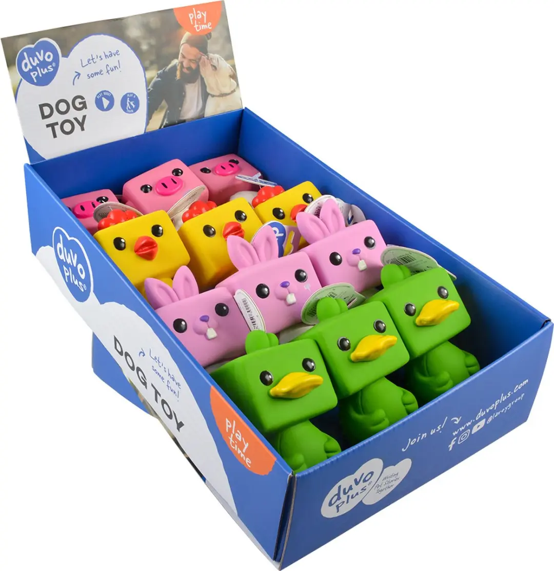 Duvo Dierenhoofdjes Latex - 7x5x15cm Gemengde Kleuren