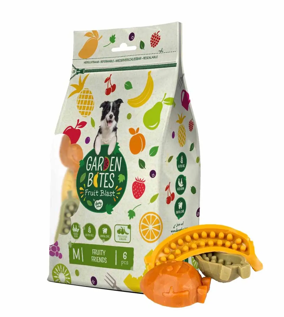 Duvo Garden Bites Fruity Friends M - 60 Stuks