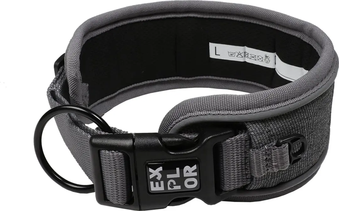 Duvo Ultimate Fit Control Halsband Safety S - 34-38cm - Zilver Reflecterend