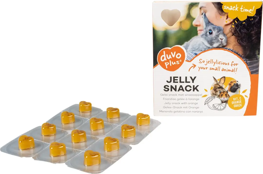 DuvoPlus Knaagdier Gelei Snack Sinaasappel 12 Stuks