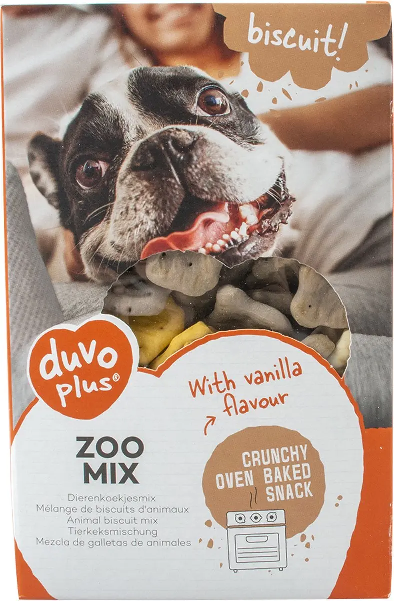 Duvo Duvoplus Hondensnack Biscuit Zoo Mix 500g