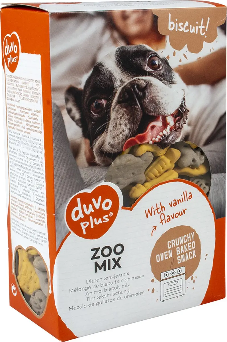Duvo Duvoplus Hondensnack Biscuit Zoo Mix 500g