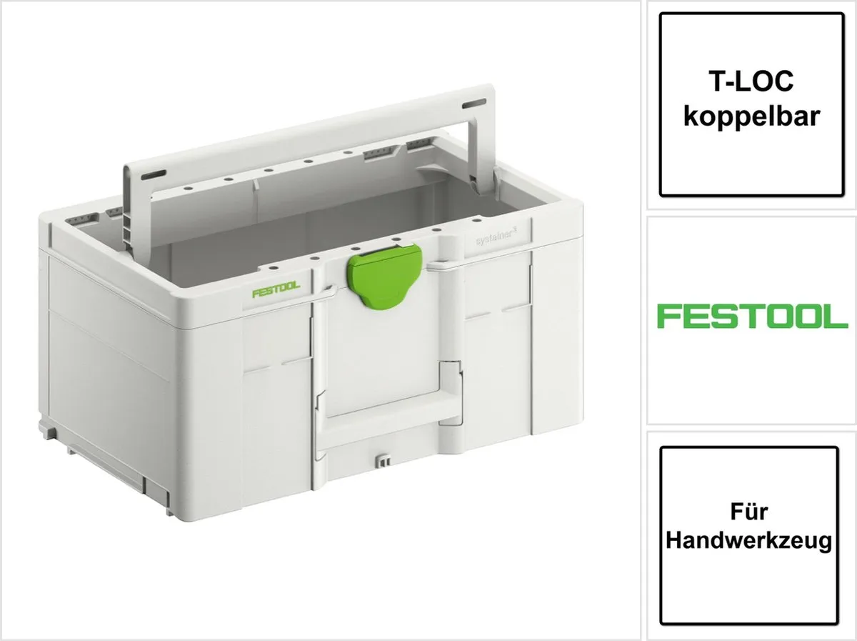 Festool Systainer³ SYS3 TB L 237 Gereedschapskist - Wit