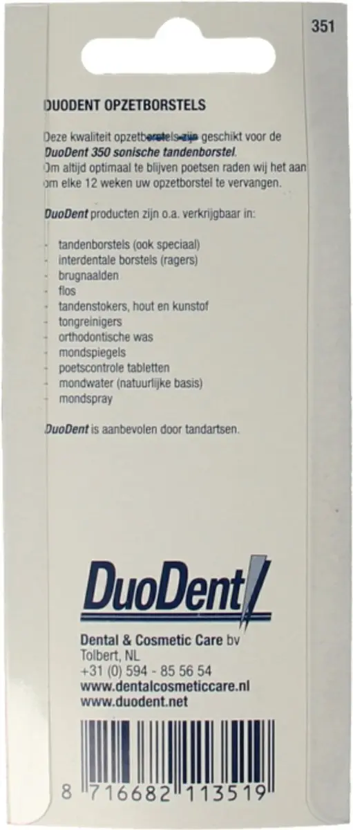 Duodent Opzetborstels 350 - 3 Stuks