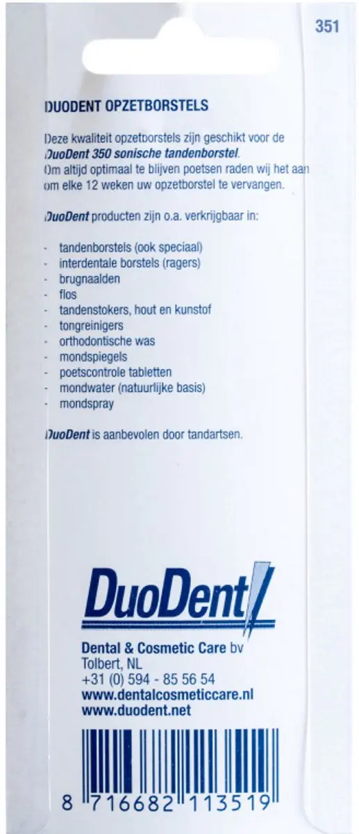 Duodent Opzetborstels 350 - 3 Stuks