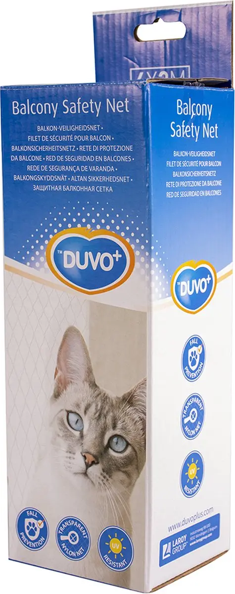 Duvo Balkonveiligheidsnet 300x200cm - Lichtgrijs