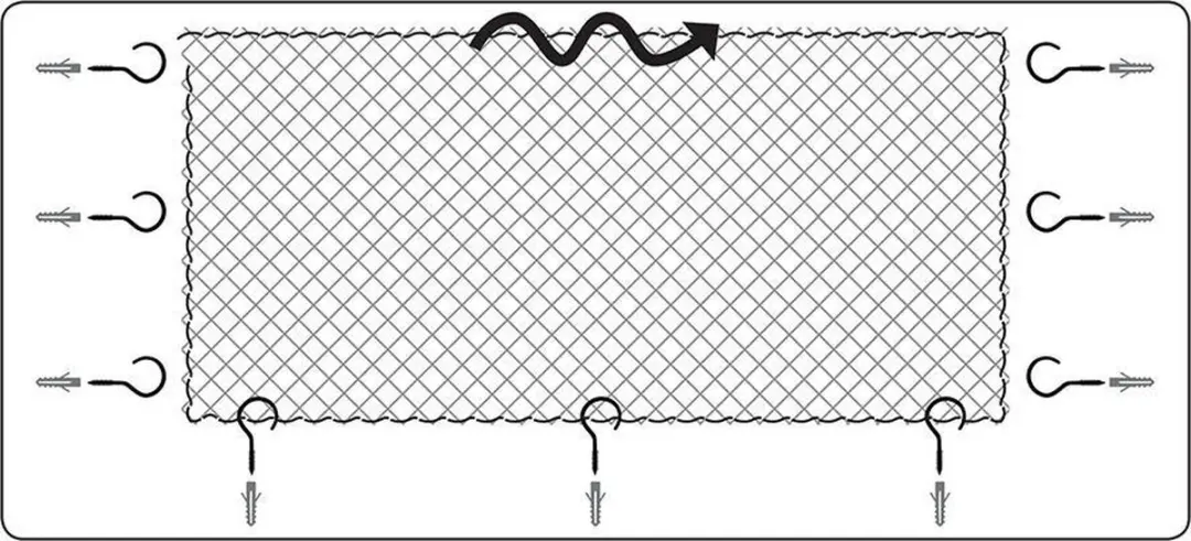 Duvo Balkonveiligheidsnet 300x200cm - Lichtgrijs - afbeelding 6 van 6
