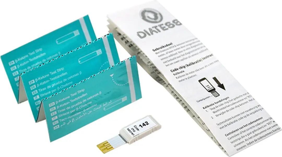 Diatesse XPER td-4289B Ketonmeter - 10 Strips (Ketonen/Glucose) - Zwart