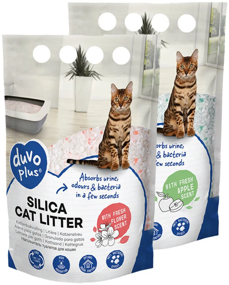 Duvo+ Premium Silica Kattenbakvulling Bloemen - 2kg