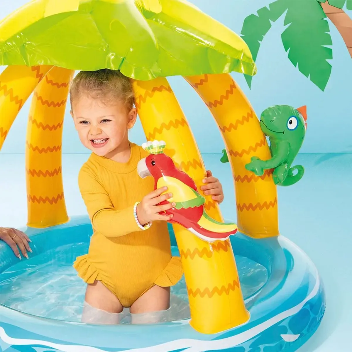 Intex Tropical Island Baby Opblaaszwembad Ø102x86cm - Multicolor - afbeelding 6 van 6