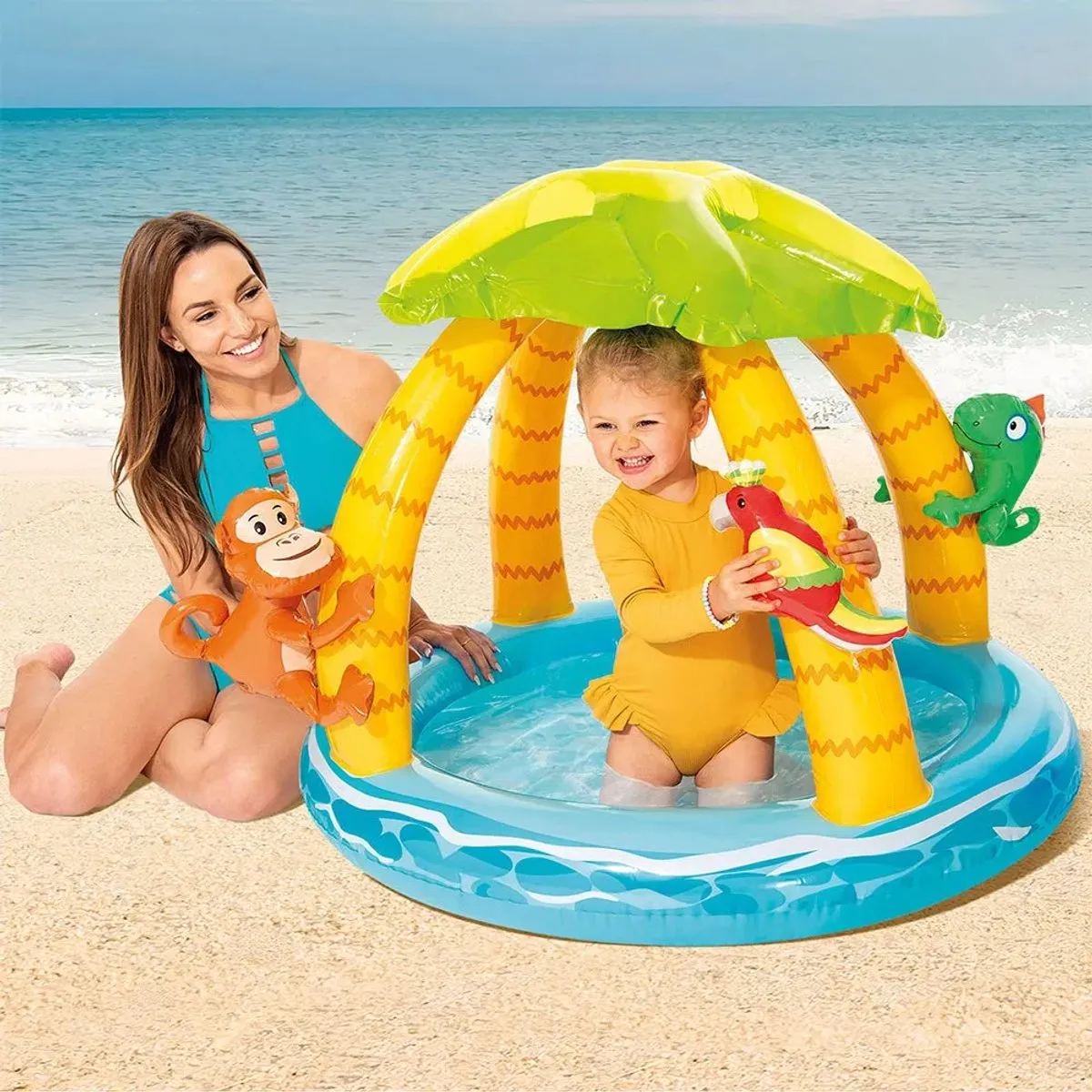 Intex Tropical Island Baby Opblaaszwembad Ø102x86cm - Multicolor