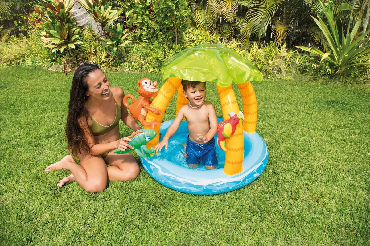 Intex Tropical Island Baby Opblaaszwembad Ø102x86cm - Multicolor