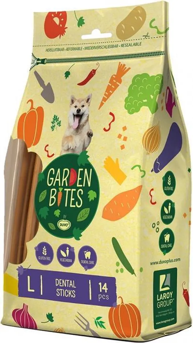 Duvo+ Garden Bites Dental Sticks Large - 14 Stuks - 420g