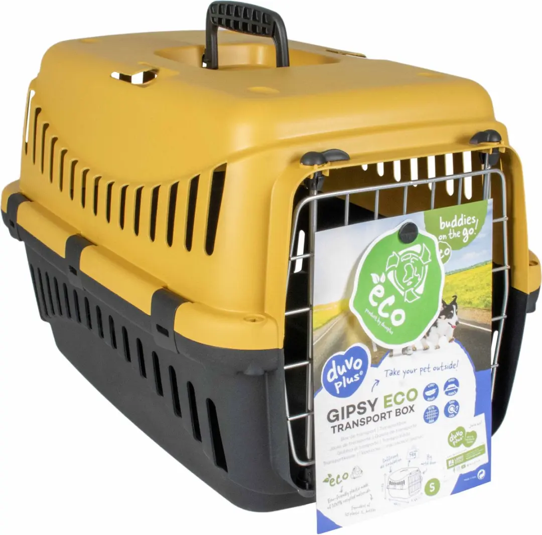 Duvo+ Gipsey Eco Transportbox S - Grijs-mosterdgeel