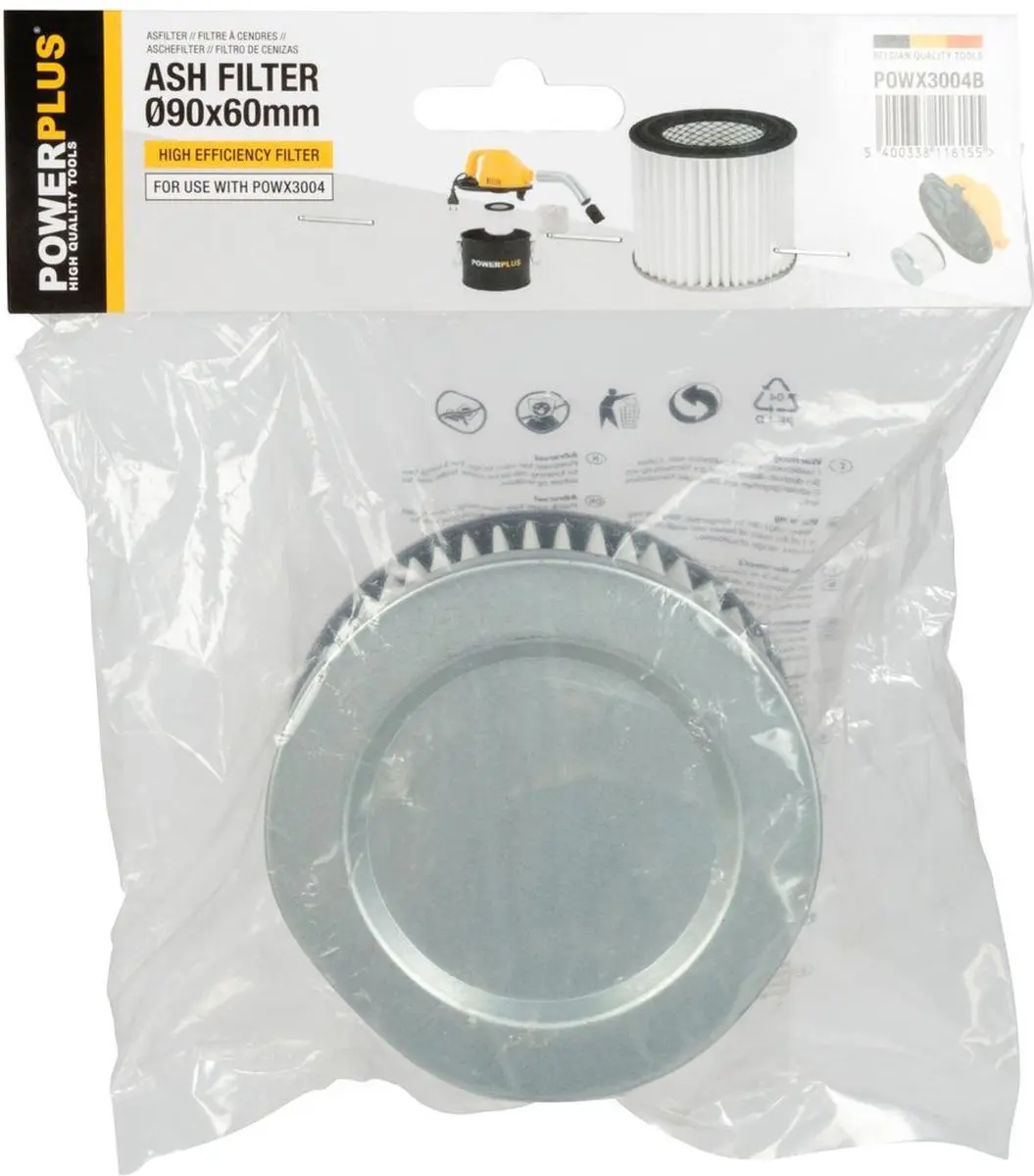 Powerplus Asfilter POWX3004B - Ø90x60mm Wit