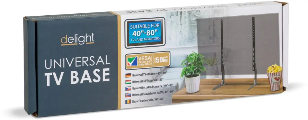 Delight Universele TV-standaard 39682 - 40-80" - Zwart